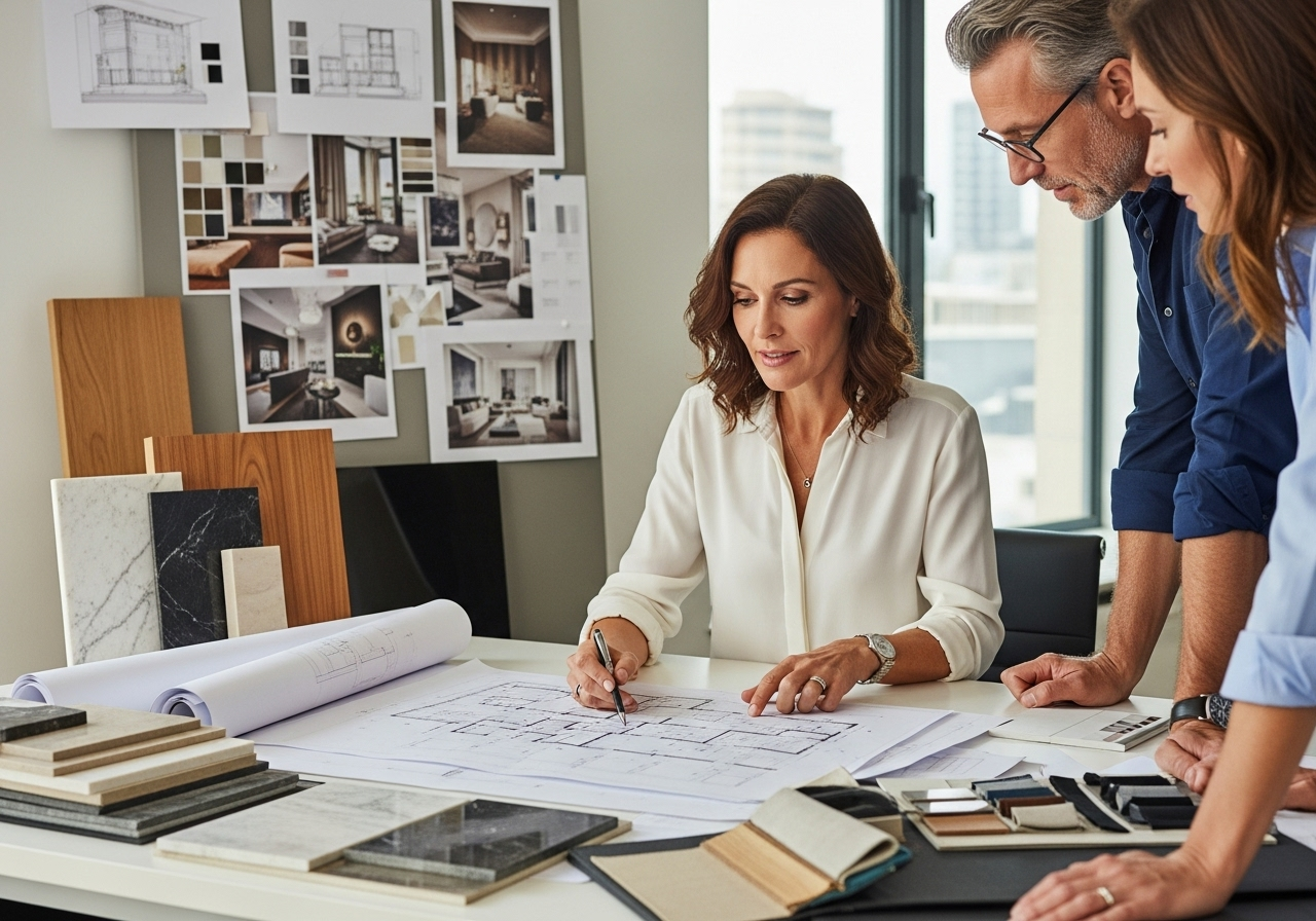 İstanbul'un en iyi dekorasyon firması Mimari Expert tarafından tasarlanan lüks villa iç mekanı.